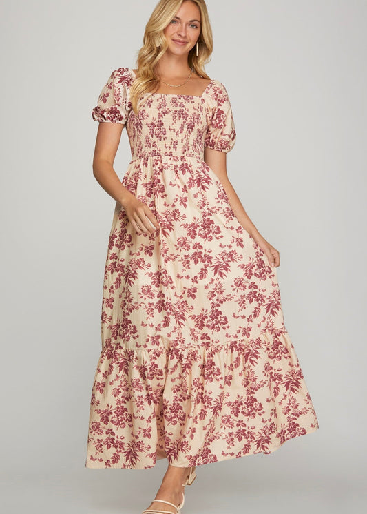 Berry Floral Dress